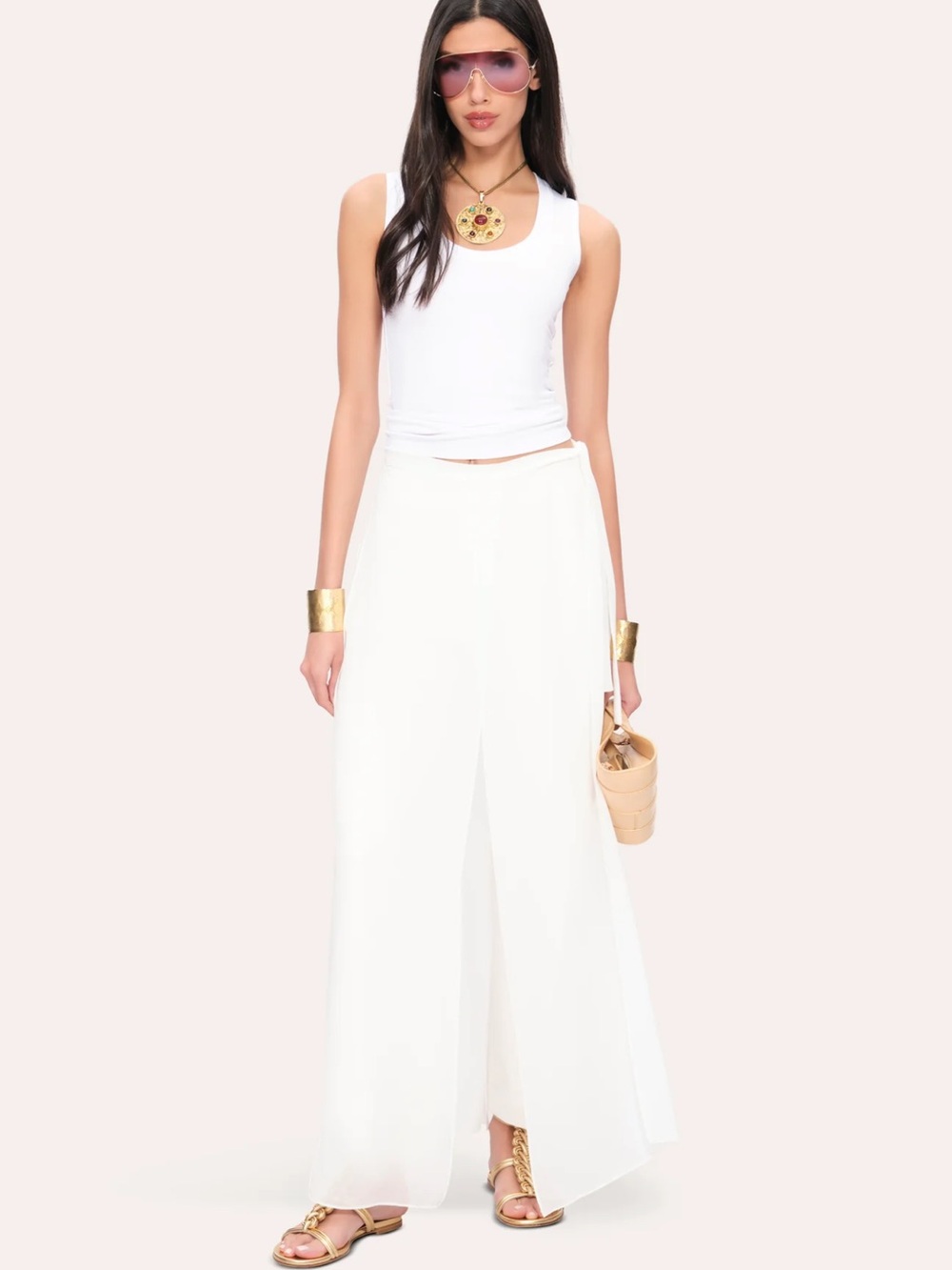 NWT ELIE TAHARI OVERLAY PANT - WHITE  - SIZE 2 - perfect condition!
